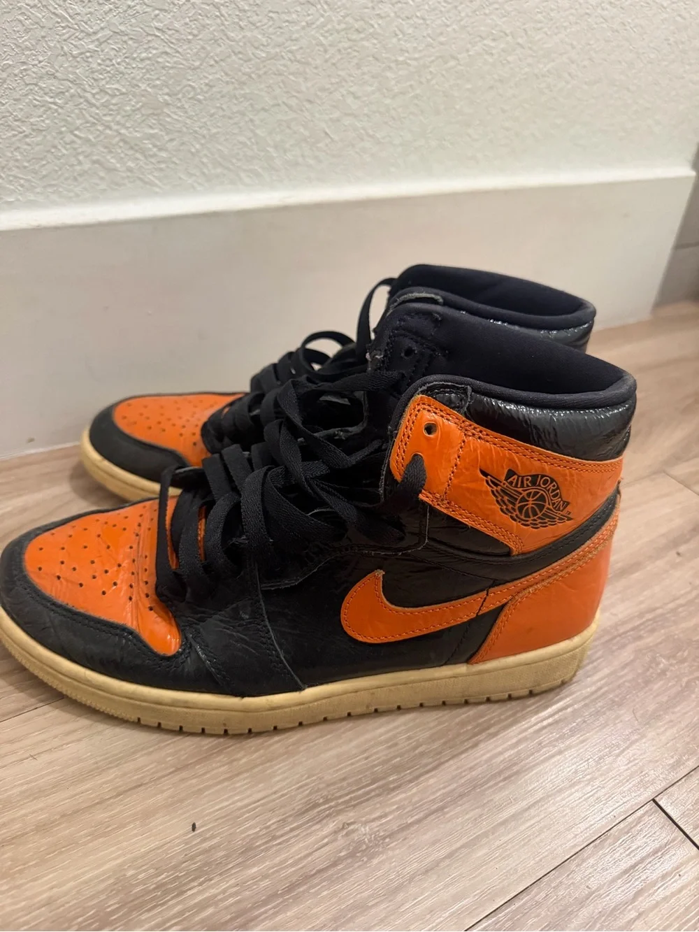 Air Jordan High-Top Sneaker - Black & Orange